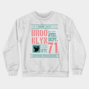 Brooklyn 71 athletic departament with godzilla head Crewneck Sweatshirt